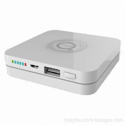 Wireless charger transmitter with power bank